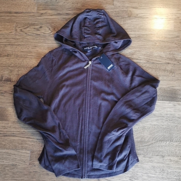 BUFFALO David Bitton Hooded Zip-up Cardigan New Medium - Picture 1 of 7
